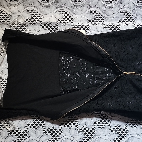 ENZO Stretch Black Lace Top Blouse - Picture 7 of 8